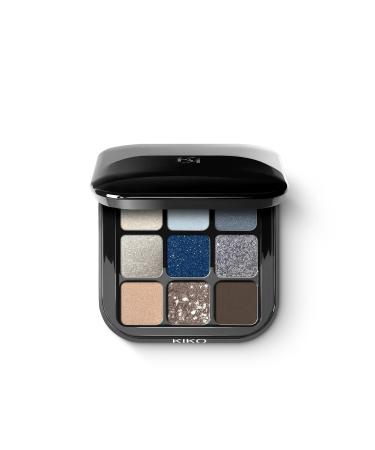 KIKO New Glamour Multi Finish Eyeshadow - Matte & Shimmer & Metallic Finish Intensely Pigmented Eyeshadow Palette 2.5GR