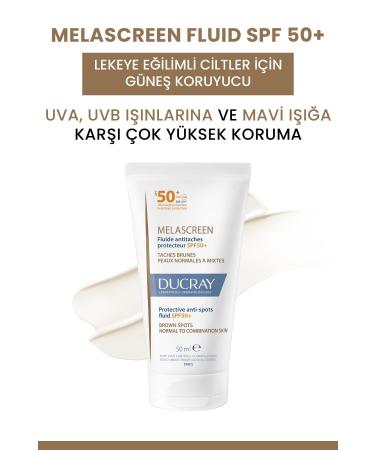 Ducray Melascreen Fluid SPF50+ Sunscreen Cream for Combination and Blemish Prone Skin 50 ml - Buy Online on GoSupps.com