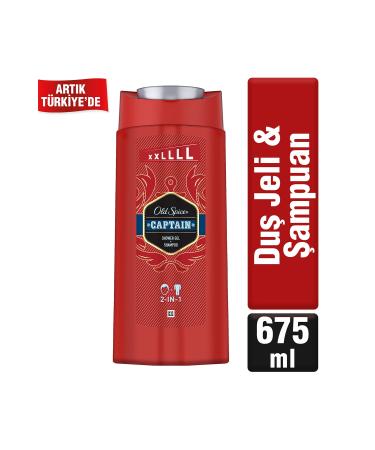Old Spice Shower Gel & Shampoo Captain 675 ml Extra Large