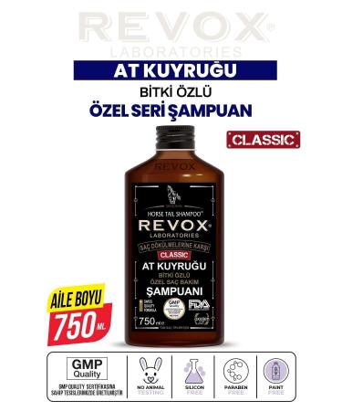 Revox Horsetail Plant Essence Anti-Hair Loss Fast Growth Effective Shampoo Large Size / 750 ml