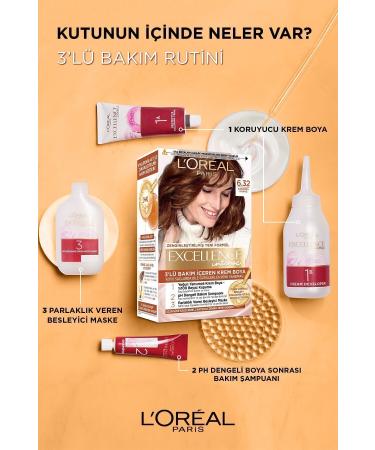 L'Oreal Paris Excellence Intense Hair Dye 6.32 Caramel Brown - Buy Online on GoSupps.com