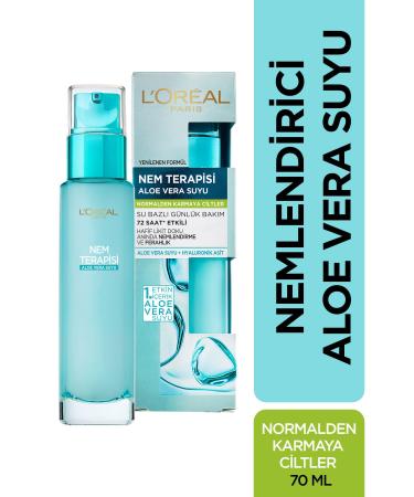 L'Oreal Paris Moisture Therapy Aloe Vera Juice Normal to Combination Skin Cream 70 Ml