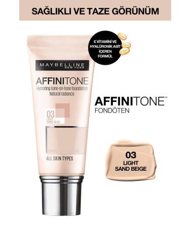 Maybelline New York Moisturizing Foundation - Affinitone Foundation No: 03