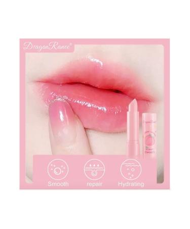 Dragon Ranee 1pcs Vibrant Peach Pink Magic Lipstick Collection - Color-Changing Moisturizing Nourishing