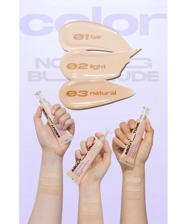 ABOUT TONE Natural Semi-Matte Look Foundation ABOUT TONE Nothing But Nude Foundation - Buy Online on GoSupps.com