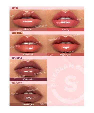 SHEGLAM Glaze Daze Lip Gloss-Apple Spice Shiny Tinted Lip Gloss High Gloss Finish Plumping Lip Care - Buy Online on GoSupps.com