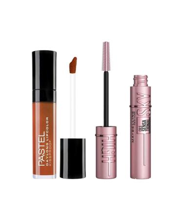 Pastel Daylong Lipcolor Kissproof - Liquid Matte Lipstick 38 + MaybellineNew York Lash Sensational Sky High Mascara