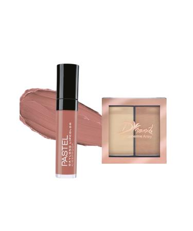 Pastel Daylong Lipcolor Kissproof 42 Matte Liquid Lipstick + Dynamik Magic Highlighter