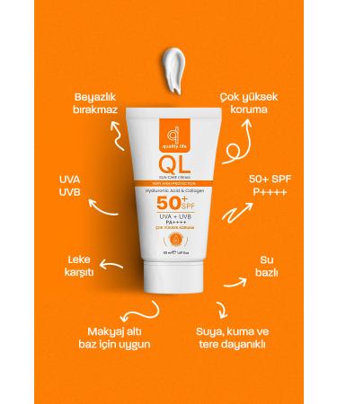 Quality Life High Protection Face Sunscreen Anti-Spot Water Based SPF 50+ For Oily Combination Dry Skin 50 ML - Buy Online on GoSupps.com