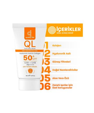 Quality Life High Protection Face Sunscreen Anti-Spot Water Based SPF 50+ For Oily Combination Dry Skin 50 ML - Buy Online on GoSupps.com