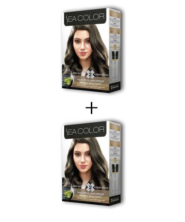 2X2 Tube Cream Hair Dye Set Intense Light Ash Blonde No:8.11