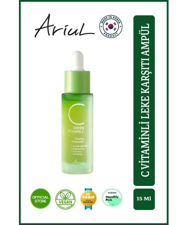 Ariul Green Vitamin C Face Ampoule 15 Ml | Tone Equalizer Anti-Spot | Glutathione Pha 13 Vitamin Complex