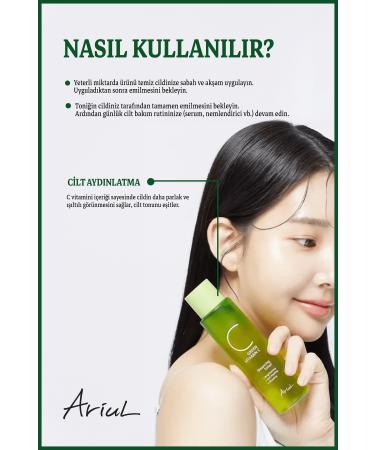 Ariul Green Vitamin C Toner 150 Ml | Tone Equalizer Anti-Stain | Glutathione Pha 13 Vitamin Complex - Buy Online on GoSupps.com