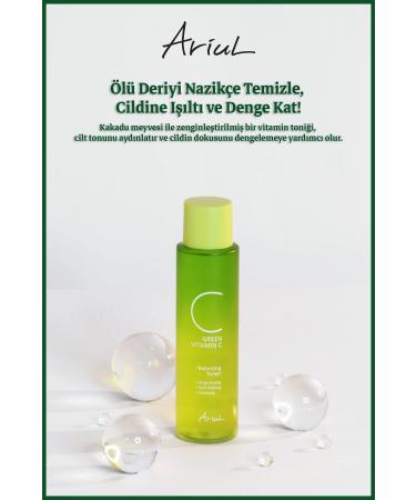 Ariul Green Vitamin C Toner 150 Ml | Tone Equalizer Anti-Stain | Glutathione Pha 13 Vitamin Complex - Buy Online on GoSupps.com