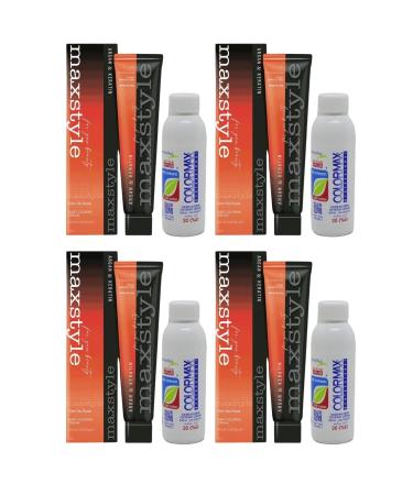 MAXSTYLE New Argan Keratin 2025/900 Ultra Lightening Blonde 60 Ml 4 Hair Dye + 4 90 Ml Oxidant