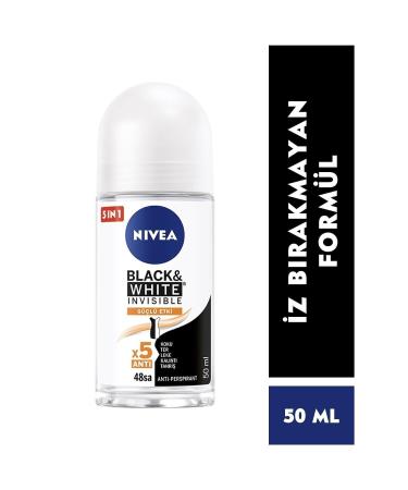 NIVEA Women's Roll-on Black & White Invisible Strong Effect 50 ml