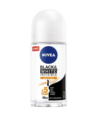 NIVEA Women's Roll-on Black & White Invisible Strong Effect 50 ml - Buy Online on GoSupps.com