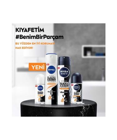 NIVEA Women's Roll-on Black & White Invisible Strong Effect 50 ml - Buy Online on GoSupps.com