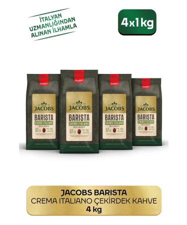 Jacobs Barista Editions Bean Coffee Crema Italiano 1kg X 4 Pack