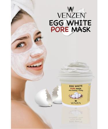 Venzen Egg White Mask-Exfoliating Blackhead Acne Cleansing Pore Tightening (125g) - Buy Online on GoSupps.com