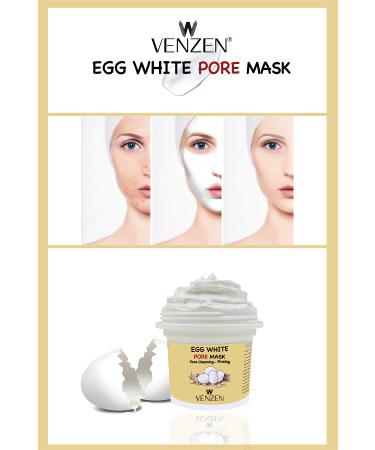 Venzen Egg White Mask-Exfoliating Blackhead Acne Cleansing Pore Tightening (125g) - Buy Online on GoSupps.com