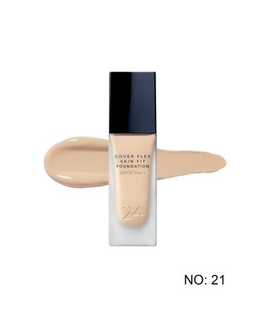 BOM High Coverage Foundation Spf37 and 24 Hour Protection Cover Flex Skin Fit Foundation No: 21 Rosy Beige