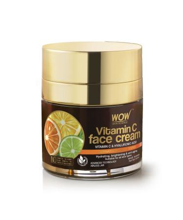 WOW Skin Science Vitamin C Face Cream - Natural Content - All Skin Types - Oil-free No Paraben Silicone Paint Mineral Oil 50ml - Buy Online on GoSupps.com
