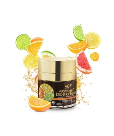 WOW Skin Science Vitamin C Face Cream - Natural Content - All Skin Types - Oil-free No Paraben Silicone Paint Mineral Oil 50ml - Buy Online on GoSupps.com