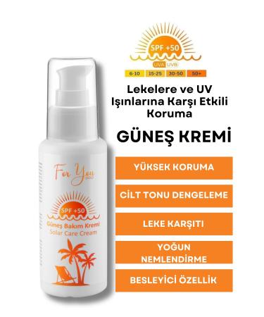 For You Gold Sun Cream Anti-Spot High Protection SPF50+ Factor 100 Ml Sun Cream