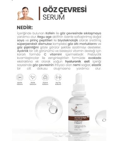 Most Natural Products Under Eye Bags Under Eye Brightener Anti-Blemish and Anti-Wrinkle Caffeine Serum 30 ml - Buy Online on GoSupps.com