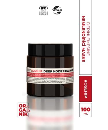 Monoibio Organic Certified Intensive Moisturizing Face Care Mask - Rosehip Deep Moist Face Mask 100 ml
