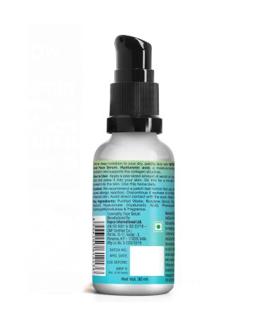 WOW Skin Science Hyaluronic Acid Moisturizing Face Serum - 5 Natural Ingredients - Soothing and Repairing Dry Skin 30ml - Buy Online on GoSupps.com