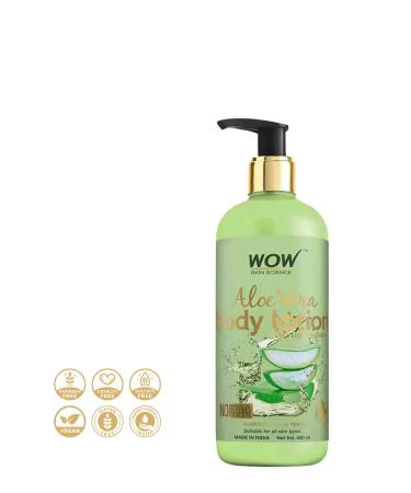 WOW Skin Science Aloe Vera Body Lotion - 5 Natural Ingredients - Ultra Light Moisturizer 400ml