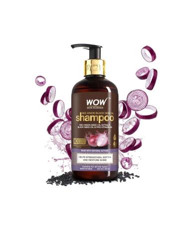 WOW Skin Science Red Onion Shampoo-Natural Ingredients-Hair Growth & Hair Fall Control 300ml - Buy Online on GoSupps.com