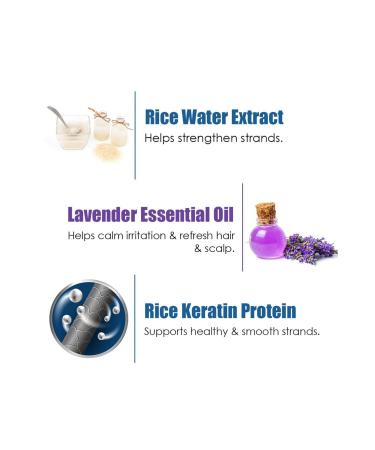 WOW Skin Science Rice Water Shampoo - Natural Content - Zinc Amino Acid Rice Keratin and Lavender Oil 300ml - Buy Online on GoSupps.com