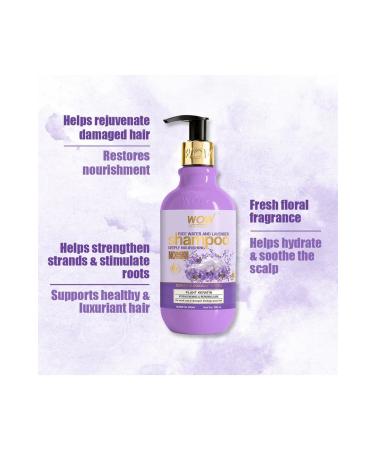 WOW Skin Science Rice Water Shampoo - Natural Content - Zinc Amino Acid Rice Keratin and Lavender Oil 300ml - Buy Online on GoSupps.com