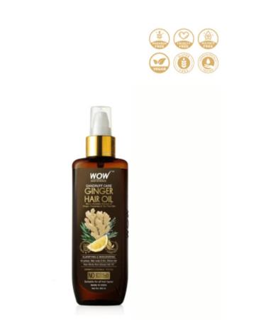 WOW Skin Science Ginger Hair Oil - 9 Natural Ingredients - Anti-dandruff Nourishing Anti-Breakage 200ml