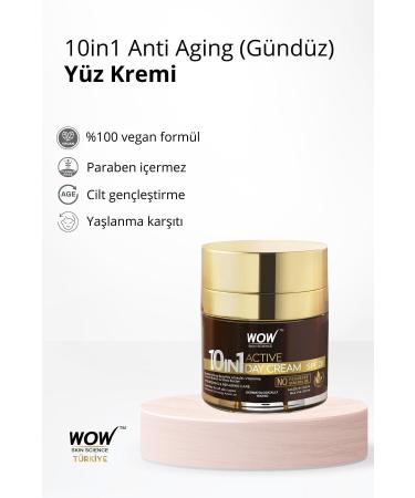 WOW Skin Science 10 in 1 Day Cream - 6 Natural Ingredients - SPF 20 with Sun Protection - Paraben Free 50ml - Buy Online on GoSupps.com