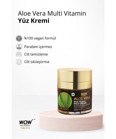 WOW Skin Science Multi Vitamin Aloe Vera Skin Cream - Natural Ingredients - For Normal & Oily Skin 50ml - Buy Online on GoSupps.com