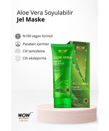 WOW Skin Science Aloe Vera Peel-Off Gel Mask - With Hyaluronic Acid and Pro Vitamin B5 100ml - Buy Online on GoSupps.com