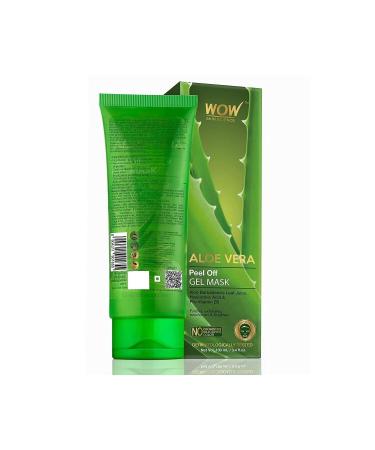 WOW Skin Science Aloe Vera Peel-Off Gel Mask - With Hyaluronic Acid and Pro Vitamin B5 100ml - Buy Online on GoSupps.com