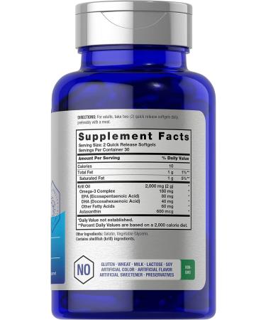 Horbaach Horb ach Antarctic Krill Oil 2000mg 60 Softgel Capsules Omega-3 EPA - Buy Online on GoSupps.com