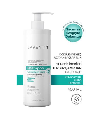 Laventin Anti-Hair Loss Shampoo with 11 Active Ingredients for Hair Falling and Slow Growing Hair 400 ml
