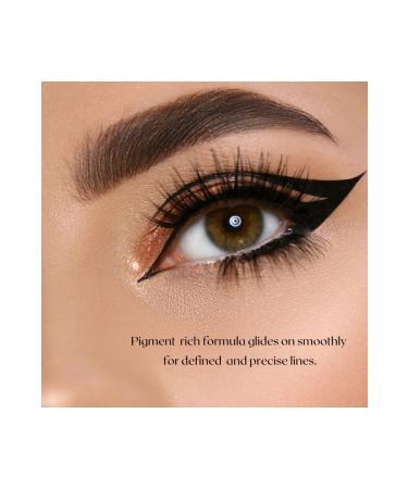 EDA LUXURY BEAUTY Ultra Thin Felt Tip Eyeliner Black Shiny Waterproof Liquid Eyeliner Vegan Eye Makeup Pen - Buy Online on GoSupps.com