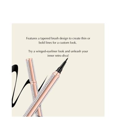 EDA LUXURY BEAUTY Ultra Thin Felt Tip Eyeliner Black Shiny Waterproof Liquid Eyeliner Vegan Eye Makeup Pen - Buy Online on GoSupps.com
