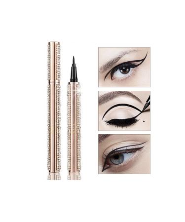 EDA LUXURY BEAUTY Ultra Thin Felt Tip Eyeliner Black Shiny Waterproof Liquid Eyeliner Vegan Eye Makeup Pen - Buy Online on GoSupps.com