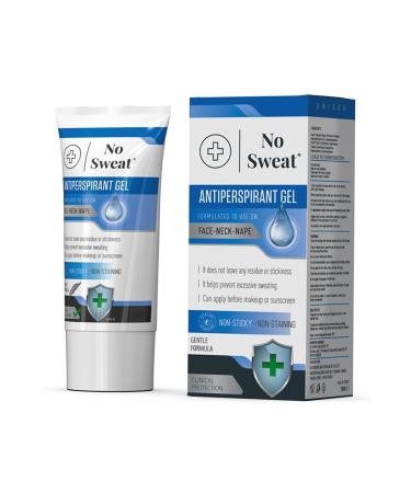 No Sweat Antiperspirant Gel 50 ML - Face-Neck-Neck Sweating Gel - Suitable for Use During Sports