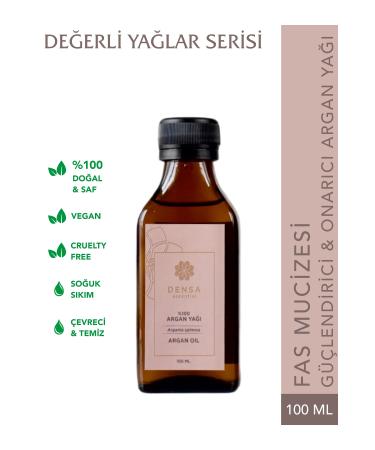 Densa Essential 0 Pure & Natural Cold Pressed Argan Oil 100 ml Skin & Hair Strengthen Repair Brighten Renew Shine