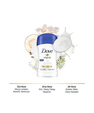 Dove Women Stick Deodorant Original Moisturizing Cream Effective 40 g X 2 Pieces - Buy Online on GoSupps.com