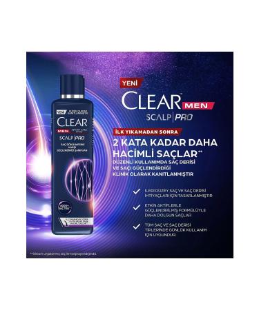 Clear Men Scalp Pro Strengthening Shampoo Effective Against Hair Loss and Dandruff 300 ml Serum 70 ml - Buy Online on GoSupps.com